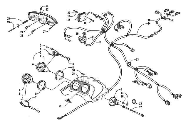 Parts Diagram for Arctic Cat 2002 ZL 600 EFI SS ( ESR) SNOWMOBILE HEADLIGHT, INSTRUMENTS, AND WIRING ASSEMBLIES (ESR)