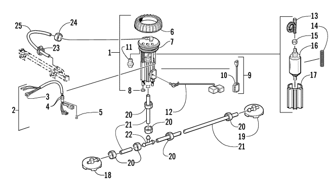 Parts Diagram for Arctic Cat 2002 PANTERA 800 EFI ESR () SNOWMOBILE FUEL PUMP ASSEMBLY