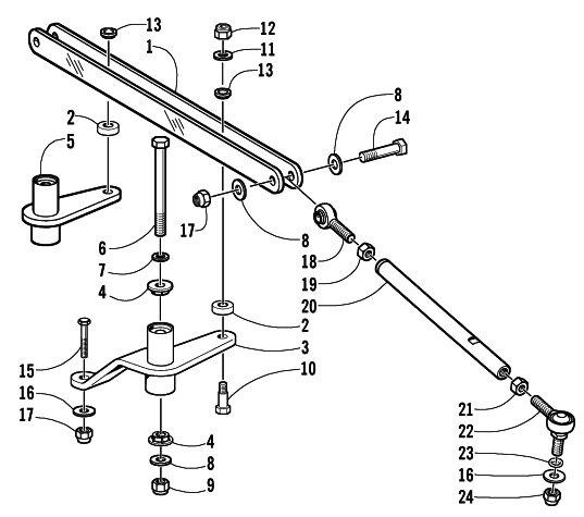 Parts Diagram for Arctic Cat 2002 4-STROKE TRAIL SNOWMOBILE TIE ROD ASSEMBLY