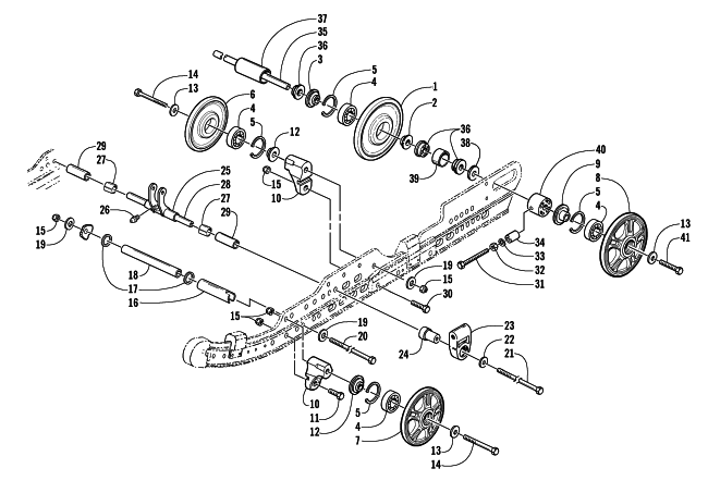 Parts Diagram for Arctic Cat 2002 Z 440 SNO PRO SNOWMOBILE IDLER WHEEL ASSEMBLY