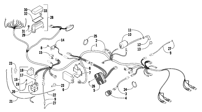 Parts Diagram for Arctic Cat 2002 400/500 MANUAL TRANSMISSION FIS (500 ) ATV WIRING HARNESS ASSEMBLY