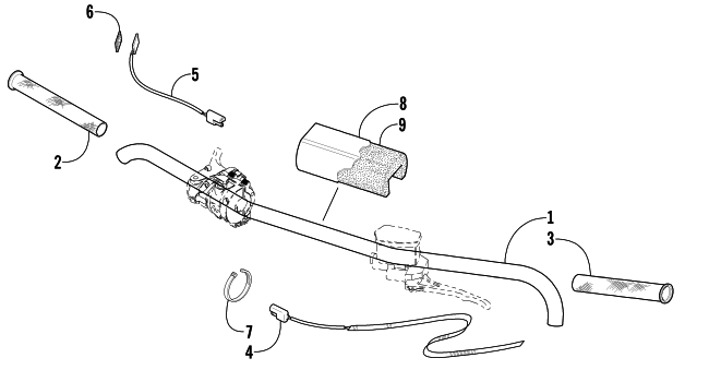 Parts Diagram for Arctic Cat 2002 ZR 440 SNO PRO SNOWMOBILE HANDLEBAR ASSEMBLY
