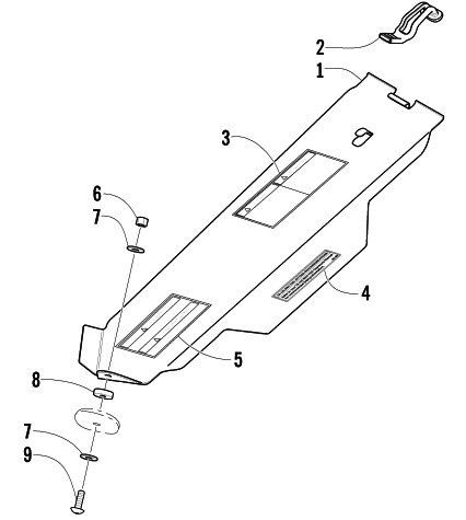 Parts Diagram for Arctic Cat 2002 ZR 440 SNO PRO SNOWMOBILE BELT GUARD ASSEMBLY