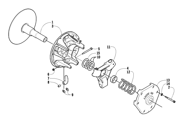 Parts Diagram for Arctic Cat 2002 ZR 440 SNO PRO SNOWMOBILE DRIVE CLUTCH