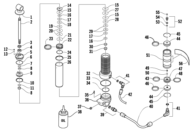 Parts Diagram for Arctic Cat 2002 Z 440 SNO PRO SNOWMOBILE REAR SUSPENSION FRONT ARM SHOCK ABSORBER