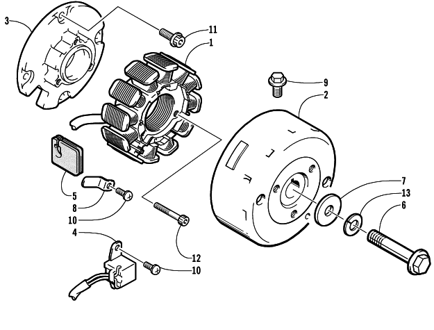 Parts Diagram for Arctic Cat 2004 FIRECAT 600 SNO PRO 1 SNOWMOBILE MAGNETO
