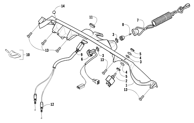 Parts Diagram for Arctic Cat 2002 ZR 440 SNO PRO () SNOWMOBILE CONSOLE AND SWITCH ASSEMBLY