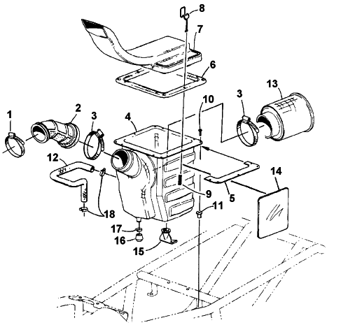 Parts Diagram for Arctic Cat 2002 500 AUTOMATIC TRANSMISSION FIS () ATV AIR INTAKE ASSEMBLY