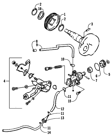 Parts Diagram for Arctic Cat 2002 90 (90CC ) ATV OIL PUMP ASSEMBLY