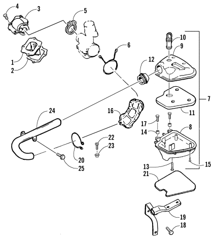 Parts Diagram for Arctic Cat 2002 90 (90CC ) ATV REED VALVE AND AIR CLEANER ASSEMBLY