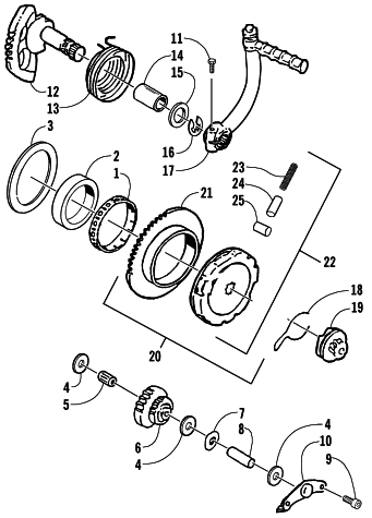 Parts Diagram for Arctic Cat 2004 90 Y-12 YOUTH 2-STROKE ATV STARTER ASSEMBLY