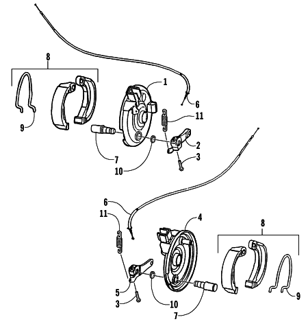 Parts Diagram for Arctic Cat 2004 90 Y-12 YOUTH 2-STROKE ATV FRONT BRAKE ASSEMBLY