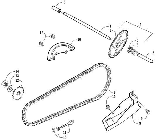 Parts Diagram for Arctic Cat 2003 90 Y-12 YOUTH () ATV REAR DRIVE ASSEMBLY