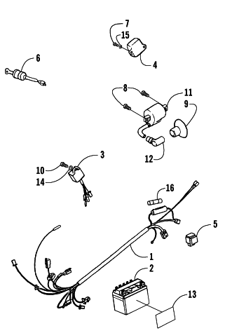 Parts Diagram for Arctic Cat 2004 50 Y-6 YOUTH ATV ELECTRICAL