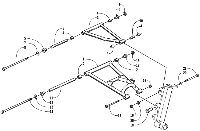 Parts Diagram for Arctic Cat 2003 ZR 800 EFI SNO PRO () SNOWMOBILE A-ARM ASSEMBLY
