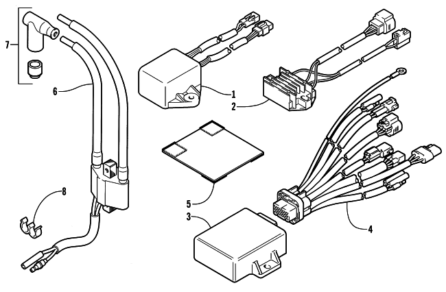 Parts Diagram for Arctic Cat 2005 ZR 900 SNO PRO SNOWMOBILE ELECTRICAL