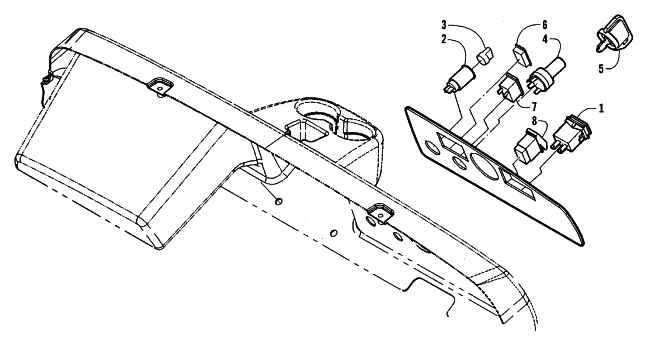Parts Diagram for Arctic Cat 2002 SBS 1000 ATV DASH ASSEMBLY