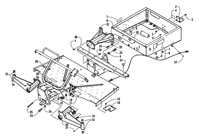 Parts Diagram for Arctic Cat 2002 SBS 1000 ATV FRAME ASSEMBLY