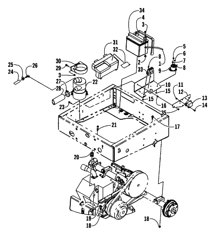 Parts Diagram for Arctic Cat 2002 SBS 1000 ATV DRIVE TRAIN MOUNT ASSEMBLY
