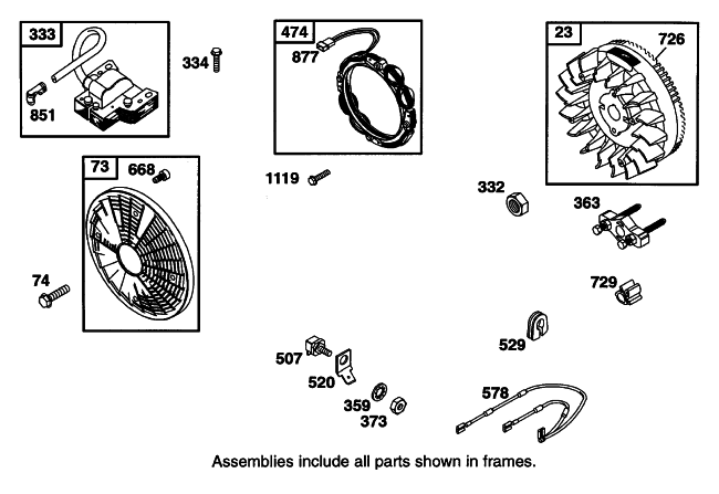 Parts Diagram for Arctic Cat 2002 SBS 1000 ATV ALTERNATOR ASSEMBLY