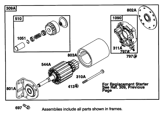 Parts Diagram for Arctic Cat 2002 SBS 1000 ATV REPLACEMENT STARTER MOTOR ASSEMBLY