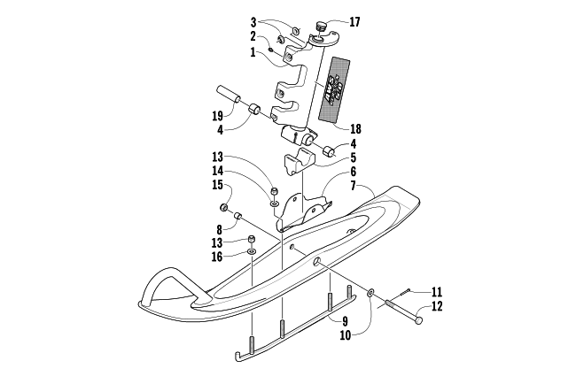 Parts Diagram for Arctic Cat 2003 Z 370 (ESR) SNOWMOBILE SKI AND SPINDLE ASSEMBLY