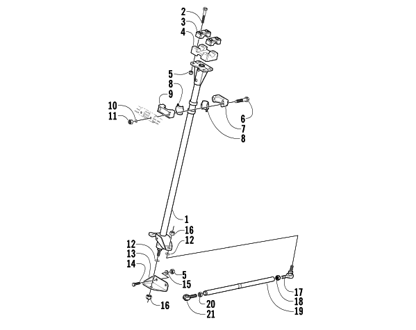 Parts Diagram for Arctic Cat 2003 PANTHER 370 R SNOWMOBILE STEERING POST ASSEMBLY
