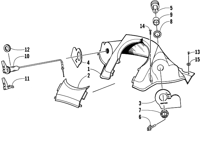 Parts Diagram for Arctic Cat 2003 PANTHER 370 R SNOWMOBILE CONSOLE AND SWITCH ASSEMBLY