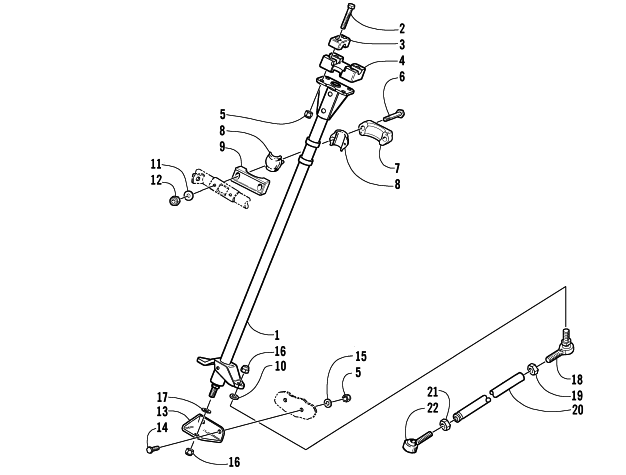 Parts Diagram for Arctic Cat 2003 MOUNTAIN CAT 900 1M ( 159) SNOWMOBILE STEERING POST ASSEMBLY