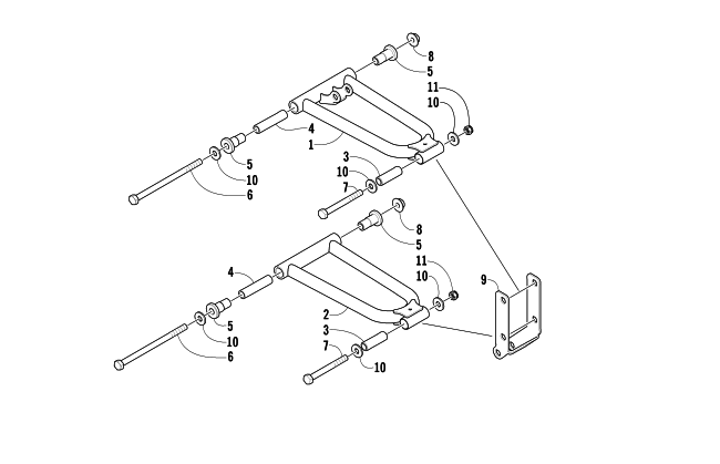 Parts Diagram for Arctic Cat 2005 ZR 120 SNOWMOBILE A-ARM ASSEMBLY