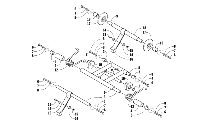 Parts Diagram for Arctic Cat 2004 ZR 120 SNOWMOBILE REAR SUSPENSION ARM ASSEMBLY