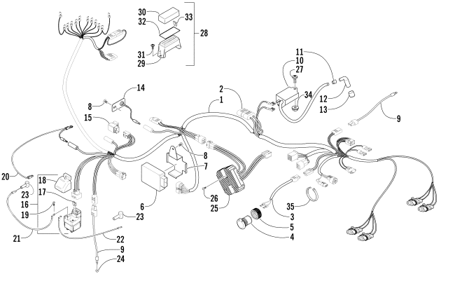 Parts Diagram for Arctic Cat 2003 400 FIS AUTOMATIC TRANSMISSION (4X4 -MRP) ATV WIRING HARNESS ASSEMBLY