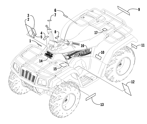 Parts Diagram for Arctic Cat 2003 400 FIS AUTOMATIC TRANSMISSION (2X4 ) ATV DECALS