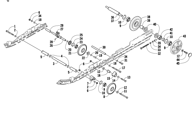 Parts Diagram for Arctic Cat 2003 MOUNTAIN CAT 600 EFI ( 136) SNOWMOBILE IDLER WHEEL ASSEMBLY