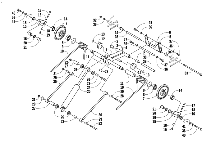 Parts Diagram for Arctic Cat 2003 MOUNTAIN CAT 600 EFI () SNOWMOBILE REAR SUSPENSION REAR ARM ASSEMBLY