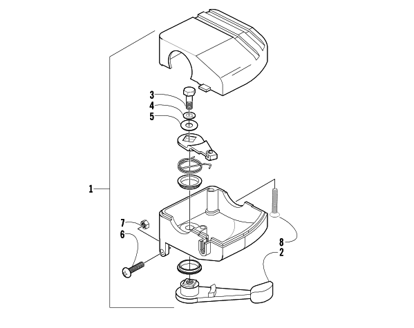 Parts Diagram for Arctic Cat 2003 500 FIS AUTOMATIC TRANSMISSION ( - MRP) ATV THROTTLE CASE ASSEMBLY