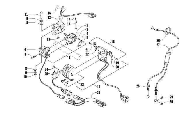 Parts Diagram for Arctic Cat 2003 ZR 800 EFI () SNOWMOBILE CONTROL ASSEMBLY