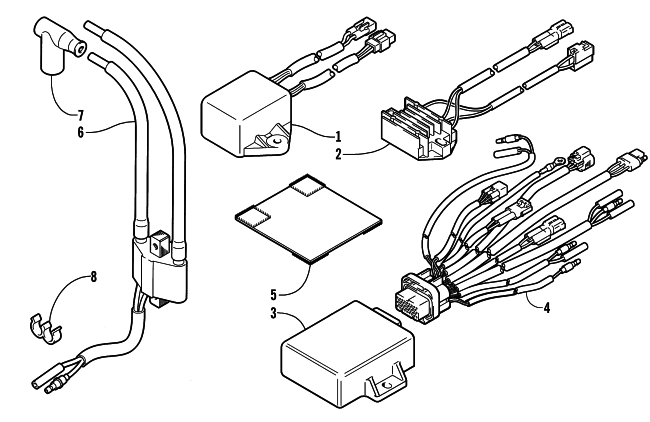 Parts Diagram for Arctic Cat 2003 FIRECAT 500 SNOWMOBILE ELECTRICAL