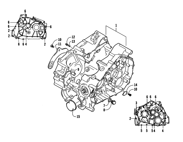 Parts Diagram for Arctic Cat 2004 400 MANUAL TRANSMISSION 2X4 FIS ATV CRANKCASE ASSEMBLY