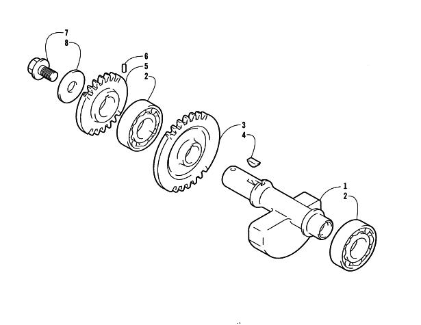 Parts Diagram for Arctic Cat 2004 400 MANUAL TRANSMISSION 4X4 FIS ATV CRANK BALANCER ASSEMBLY