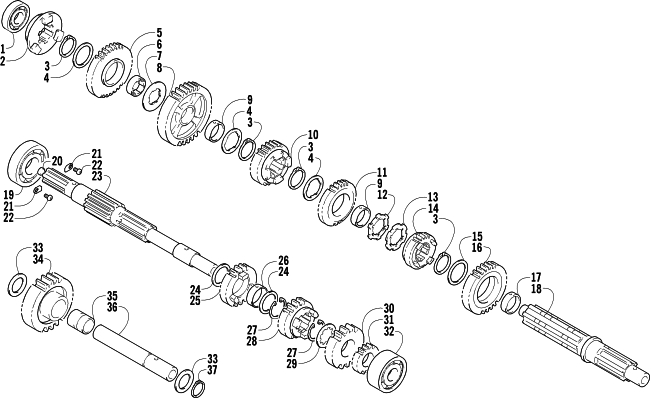 Parts Diagram for Arctic Cat 2004 400 MANUAL TRANSMISSION 4X4 FIS ATV TRANSMISSION ASSEMBLY