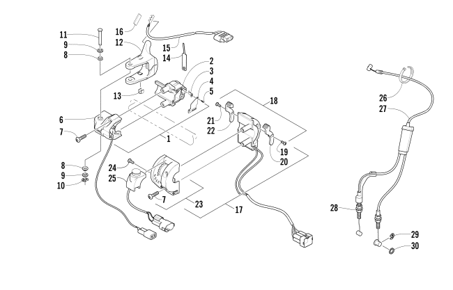 Parts Diagram for Arctic Cat 2003 FIRECAT 500 SNOWMOBILE CONTROL ASSEMBLY