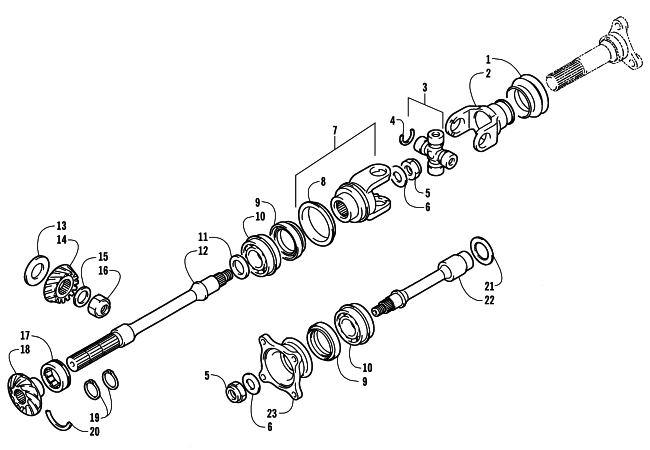 Parts Diagram for Arctic Cat 2003 500 FIS AUTOMATIC TRANSMISSION ( - MRP) ATV SECONDARY DRIVE ASSEMBLY