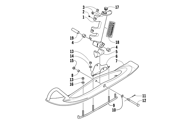 Parts Diagram for Arctic Cat 2003 PANTHER 370 R SNOWMOBILE SKI AND SPINDLE ASSEMBLY