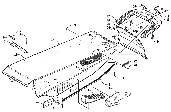 Parts Diagram for Arctic Cat 2003 PANTHER 570 ESR () SNOWMOBILE TUNNEL AND REAR BUMPER