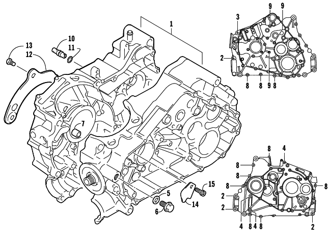 Parts Diagram for Arctic Cat 2003 400 4X4 AUTOMATIC TRANSMISSION () ATV CRANKCASE ASSEMBLY