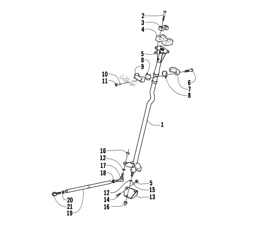 Parts Diagram for Arctic Cat 2003 BEARCAT WIDE TRACK SNOWMOBILE STEERING POST ASSEMBLY