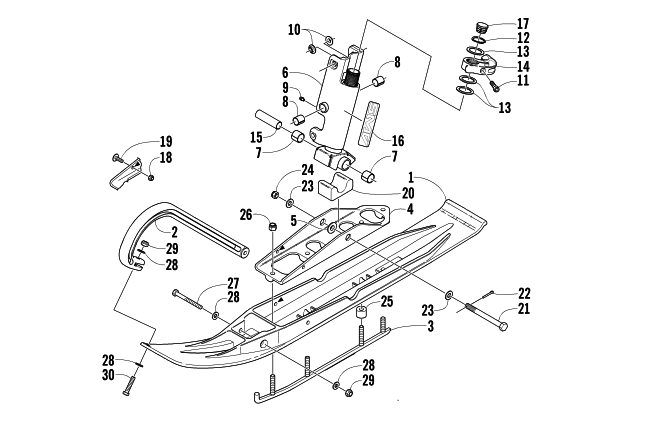 Parts Diagram for Arctic Cat 2003 FIRECAT 700 EFI SNOWMOBILE SKI AND SPINDLE ASSEMBLY