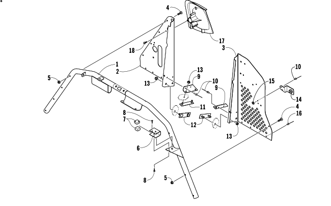 Parts Diagram for Arctic Cat 2003 BEARCAT WIDE TRACK SNOWMOBILE STEERING SUPPORT ASSEMBLY