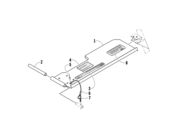 Parts Diagram for Arctic Cat 2003 BEARCAT WIDE TRACK SNOWMOBILE BELT GUARD ASSEMBLY